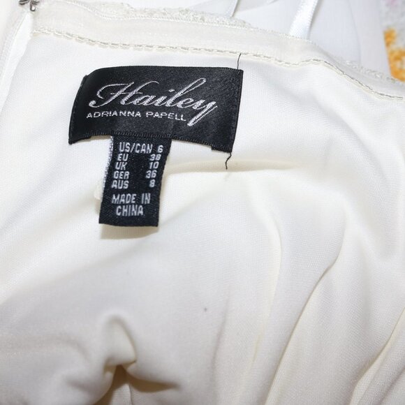 Hailey by Adrianna Papell white formal dress sz 6 - Picture 14 of 14